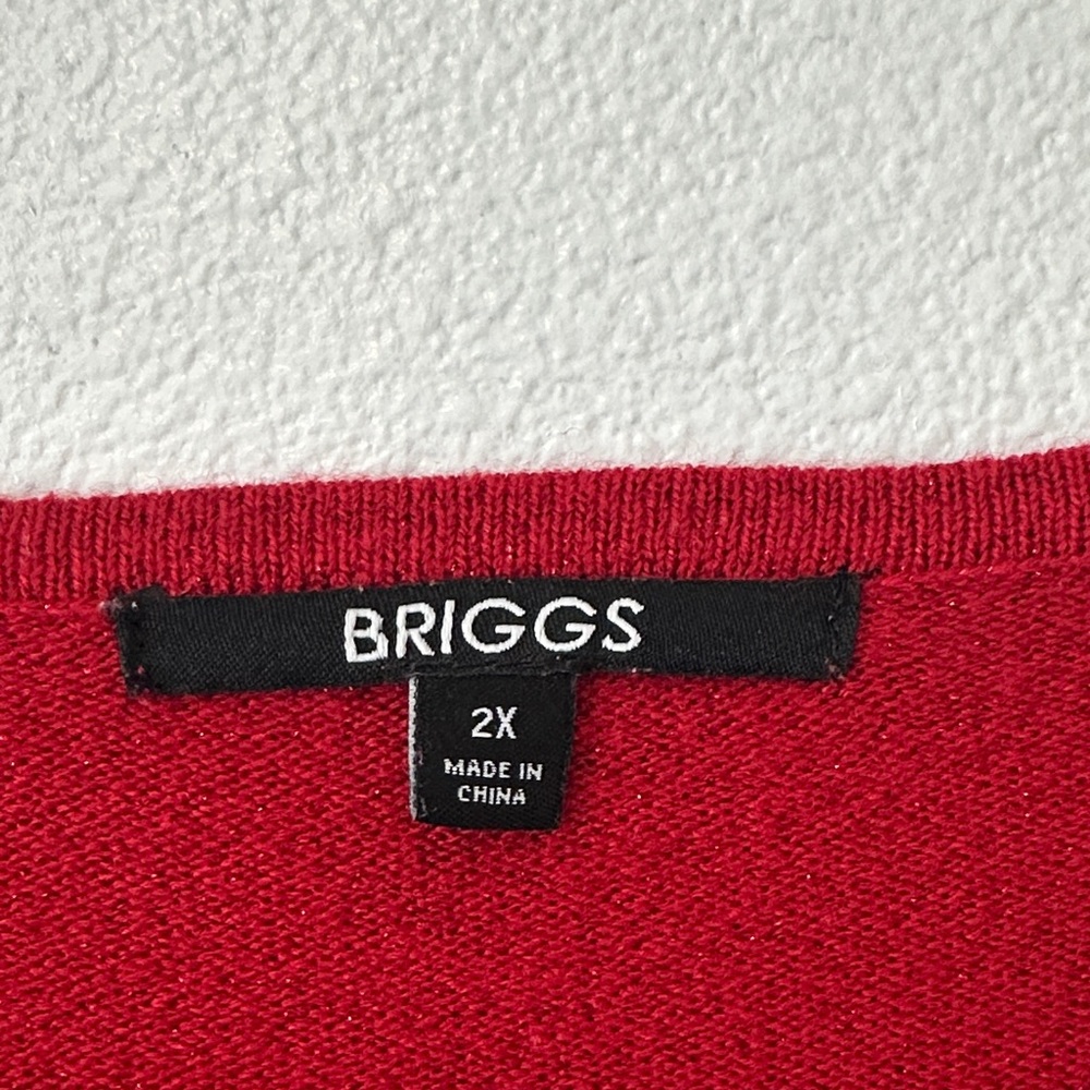 Briggs New York Red Cowl Neck Sweater - Picture 3 of 3